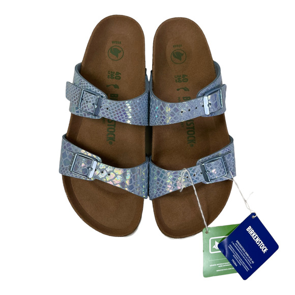 Birkenstock Arizona Shiny Snake Sky Sandals Shoes Slides Size 40 EU New - Picture 8 of 8